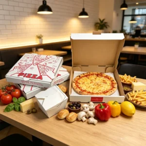 SP5246 Large Square Recycled Kraft Corrugated Burger Box Food Grade Biodegradable Brown Takeaway Box