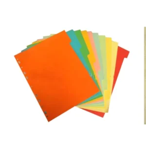 School Office Stationery Extra Wide A4+ Manila Assorted Paper Index Tab Paper Divider for School