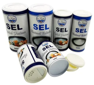 Sea Salt Paper Tube Canister with Shaker Lid