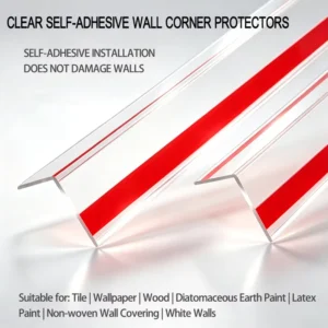 Self adhesive Transparent L shaped Plastic Corner Guards Seamless 90 Fit for Wall Corners Furniture Edges 30x30mm