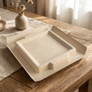 Shockproof Molded Pulp Shipping Packaging Insert Protective Brown Paper Tray for Box Inner Support