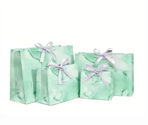 Shopping Paper Bags with Reinforced Bottom and Twisted Handle for Fashion Retail Grocery Store or Trade Shows