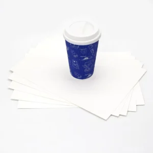 Silver Foil Double Layer PE Coated Pink Paper Coffee Cup with Lid, 8oz 12oz