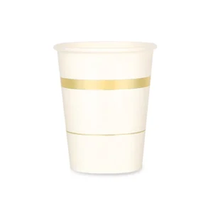 Simple-Line Design Disposable Paper Cup for Parties