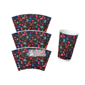 Single Wall PE Laminated Disposable Coffee Paper Cup Food Grade for Tea Juice Beer Beverages Fan Coated