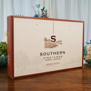 Six-Bottle Corrugated Cardboard Wine and Whiskey Gift Box