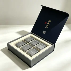 Zes Theezakjes Cadeau Doos, Asgrijs Matte Stevige Karton, Fabrieksdirect