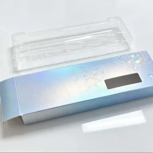 Slender Hollow Cutout Window Paper Box with Custom Printing for Long Accessories