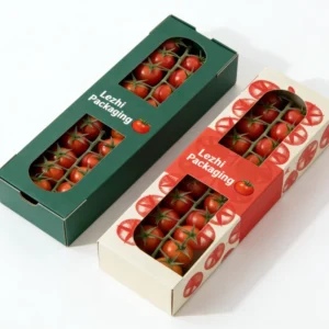 Small Cherry Tomato Corrugated Packaging Carton Box with Window