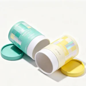Small Cosmetic Paper Tube Canister Custom Size Recyclable for Lip Balm and Aromatherapy Oil