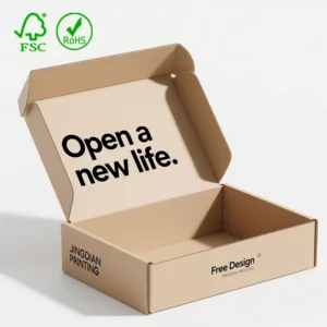 Small Custom Printed Black Corrugated Cardboard Mailer Boxes