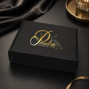 Small Custom Printed Black Corrugated Recyclable Mailer Boxes for Shoes and Clothes