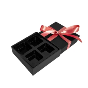 Small Eco-Friendly Biodegradable Food-Safe Cardboard Chocolate Box with Sponge Lining and Magnetic Closure for Wedding Favors