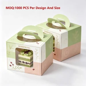 Small Food Grade Window Box Custom Logo Kraft Paper Takeout Container Eco Friendly Folding Lunch Box for Bakery Dessert Snack