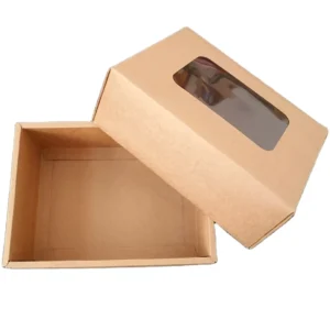 Small Gift Paper Box with Clear PVC Window