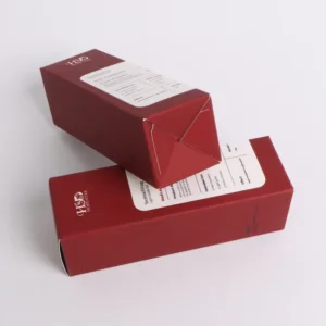 Small Red Soft-Touch Laminated Custom Paper Packaging Box