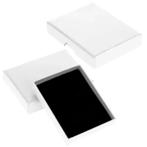 Small Square White Kraft Paper Jewelry Gift Boxes with Lids for Necklace, Bracelet, and Earring Storage