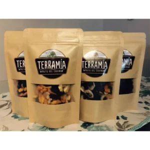 Small Stand-Up Kraft Paper Snack Pouch with Window and Zipper