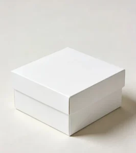 Smooth White Thickened Rigid Cardboard Gift Box with Secure Closure