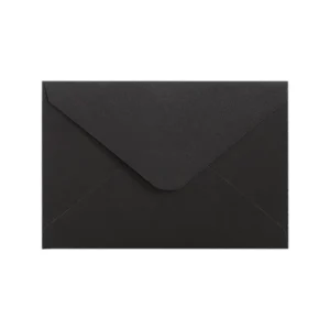 Solid Black Color Recycled Kraft Paper Envelopes with Textured Finish Self Adhesive Seal Screen Printing 120gsm