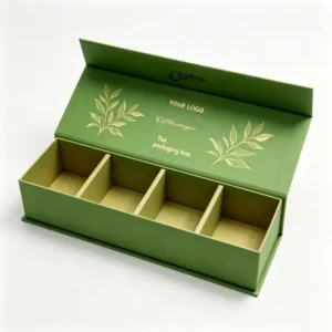 Soy Ink Eco-Friendly Rigid Tea Packaging Box with Magnetic Closure Lid