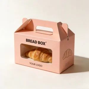Soy Ink Recyclable Takeaway Food Grade Bakery Bread Paper Box Custom Printed