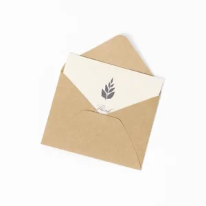 Special Paper Envelope with Sticker Seal for Printed Invitations and Biodegradable Packaging