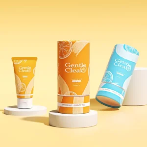 Special Paper Round Box Cosmetics Round Lotus Root Powder Paper Canister Paper Tube Gift Color Box Mask Cylinder Packaging