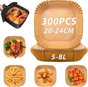 Square Food Grade Non-Stick Disposable Air Fryer Parchment Basket Liners