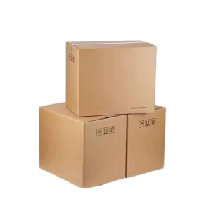 Square Recycled Corrugated Cardboard Shipping Moving Box with Hand Buckle