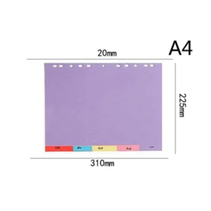 Stationery A4 Paper Folder Dividers