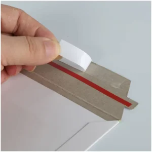 Stay Flat Kraft Paper Cardboard Envelope Self Adhesive Mailer Packaging for Express Important Document Protection