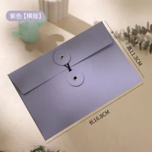 String Tie Kraft Paper Envelope with Button Closure