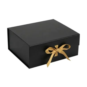 Sturdy Construction Rigid Paper Gift Box Boutique Retail Packaging Durable Eco Friendly Ribbon Handle