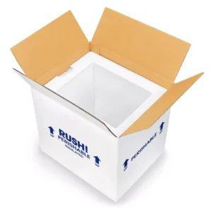 Styrofoam Insulated Shipping Box for Hot, Frozen, and Chilled Food with Foil Foam Cooler