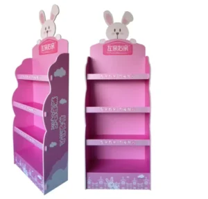 Supermarket Paper Cardboard Cookie PDQ Display Shipper Box Stack Display Stand
