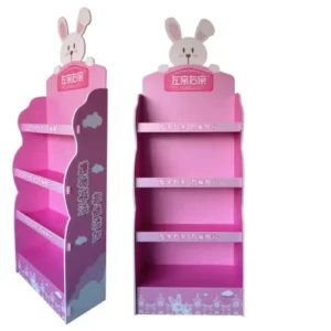 Supermarket Paper Cardboard Cookie PDQ Display Shipper Box Stack Display Stand