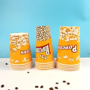 Supplier Customized Popcorn Paper Cups and PE-Lined Disposable Milk Tea Cups