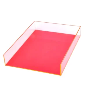 Supplier Desk A4 Acrylic Document Tray Neon Storage Tray