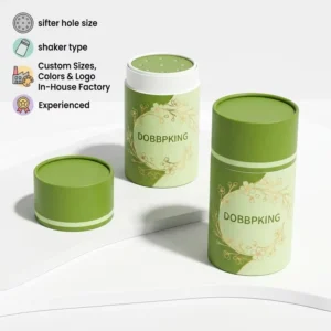 Sustainable Compostable White Paper Tube Cylindrical Packaging for Cosmetics Loose Powder Box