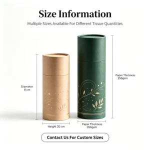 Sustainable Kraft Paper Canister Cylinder with Custom Logo for Loose-Leaf Rooibos Tea Packaging