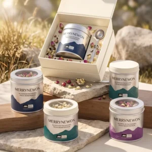 Sustainable Loose Leaf Tea Packaging Tin Jar with View Window and Gift Box