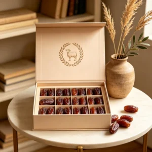 Sustainable Paper Rigid Dates Gift Box for Ramadan, Medjool Dates, and Sweets