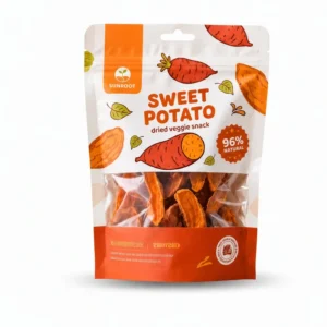 Sweet Potato Chips Snack Packaging Stand-Up Pouch with Transparent Window and Resealable Mylar Ziplock