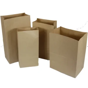 Takeaway Package Brown Kraft Paper Bags with Handle
