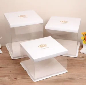 Tall Clear Small Wedding Cake Boxes