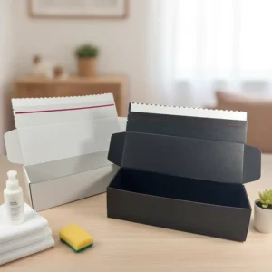 Tamper-Evident Zipper Mailer Box with Secure Tear Strip, Corrugated Airplane Box for Valuables and International Shipping