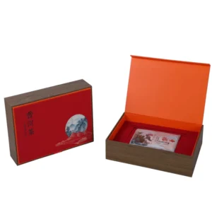 Tea Gift Box with Recycled Materials, Custom-Shape Rigid Paperboard Carton