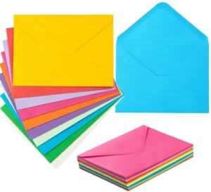 Tear-Proof Solid Color Variety Pack Handmade Paper Envelopes for Invitations and Graduation