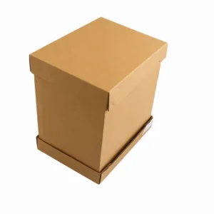 Telescoping Corrugated Kraft Paper Shipping Box, 3-Part Design, Heavy-Duty Export Carton, Custom Size, ISO Certified Factory